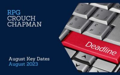 August key dates and deadlines