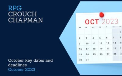 October Key dates and deadlines