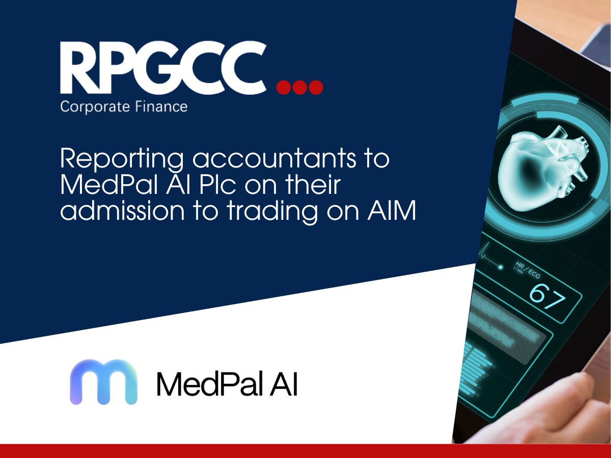 Recent RPGCC Corporate Finance Transaction MedPal AI admission to AIM