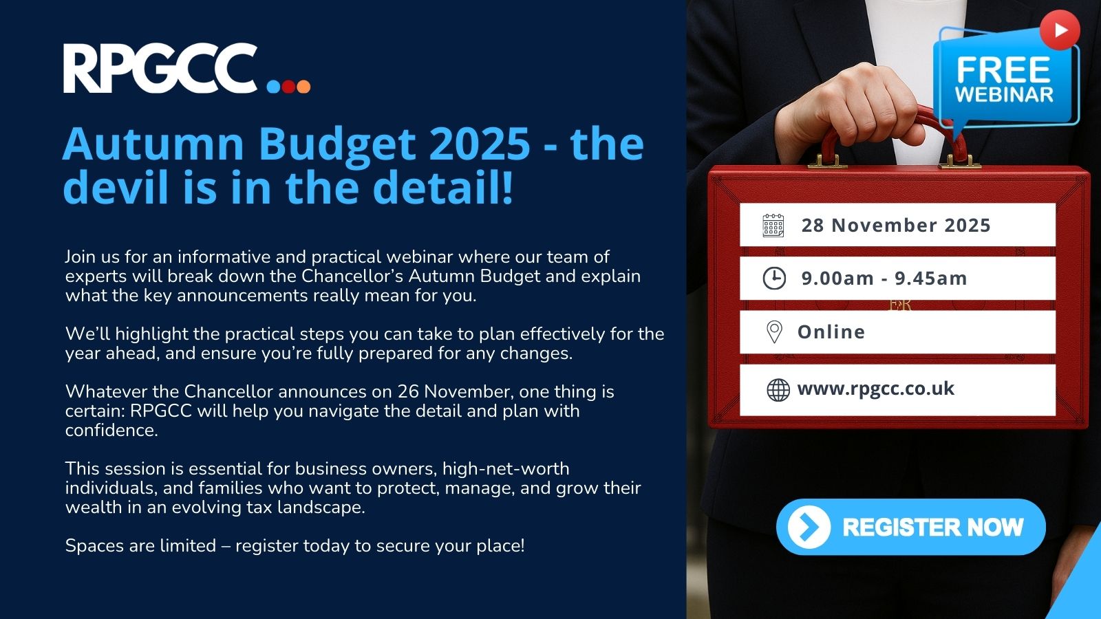 Autumn Budget 2025 Webinar - the devil is in the detail
